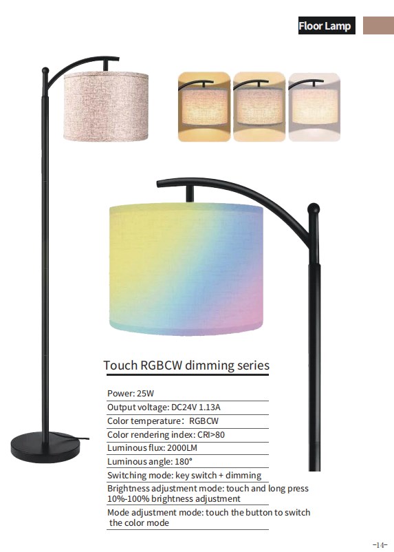 Touch RGBCW Dimming Series Floor Lamp