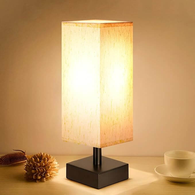 Touch Section Square Fabric Table Lamp