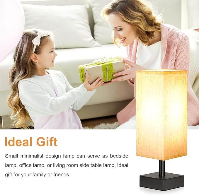 Touch Section Square Fabric Table Lamp