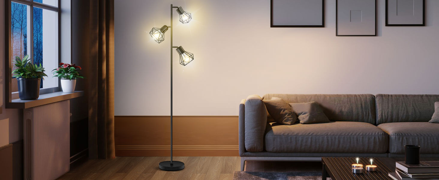 Diamond-Shaped Floor Lamp